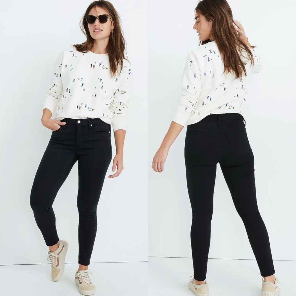 Madewell Tall Black Skinny Jeans Size 26 T Tencel‎ Denim High Rise Minimal J6548